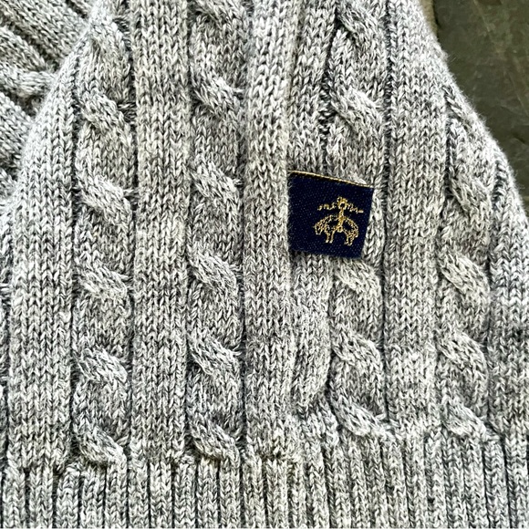 Brooks Brothers•NWOT•Size 8Y•V-Neck Classic Charcoal Tennis Sweater•100% Cotton - Picture 7 of 10